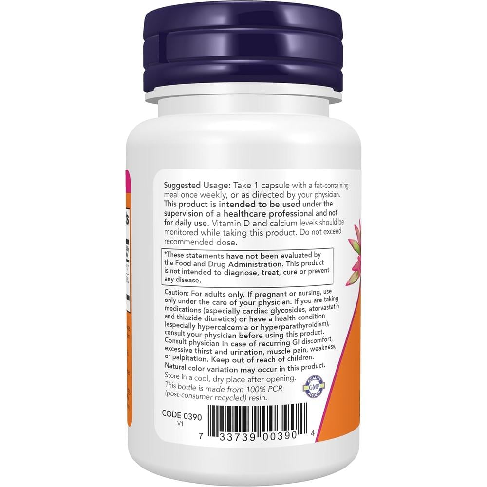 VITAMINA D3 NOW FOODS 50000 UI 15 CÁPSULAS - 4