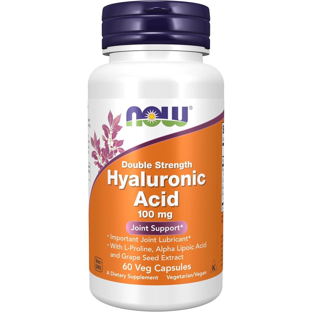 ÁCIDO HIALURÓNICO NOW FOODS 100 MG CON L-PROLINA + ÁCIDO ALFA LIPOICO 60 CÁPSULAS - 2