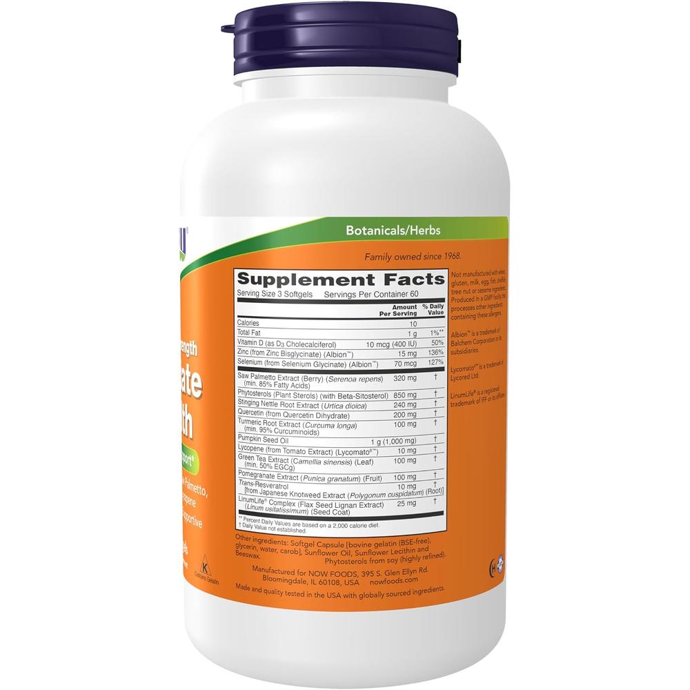 PROSTATE HEALTH NOW FOODS 180 CÁPSULAS BLANDAS | PACK 2 - 3
