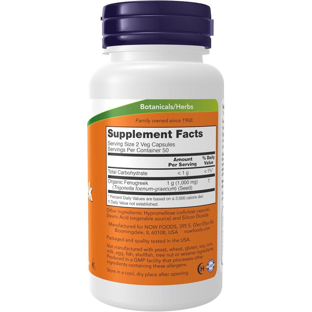 FENOGRECO NOW FOODS 500 MG 100 CÁPSULAS - 3