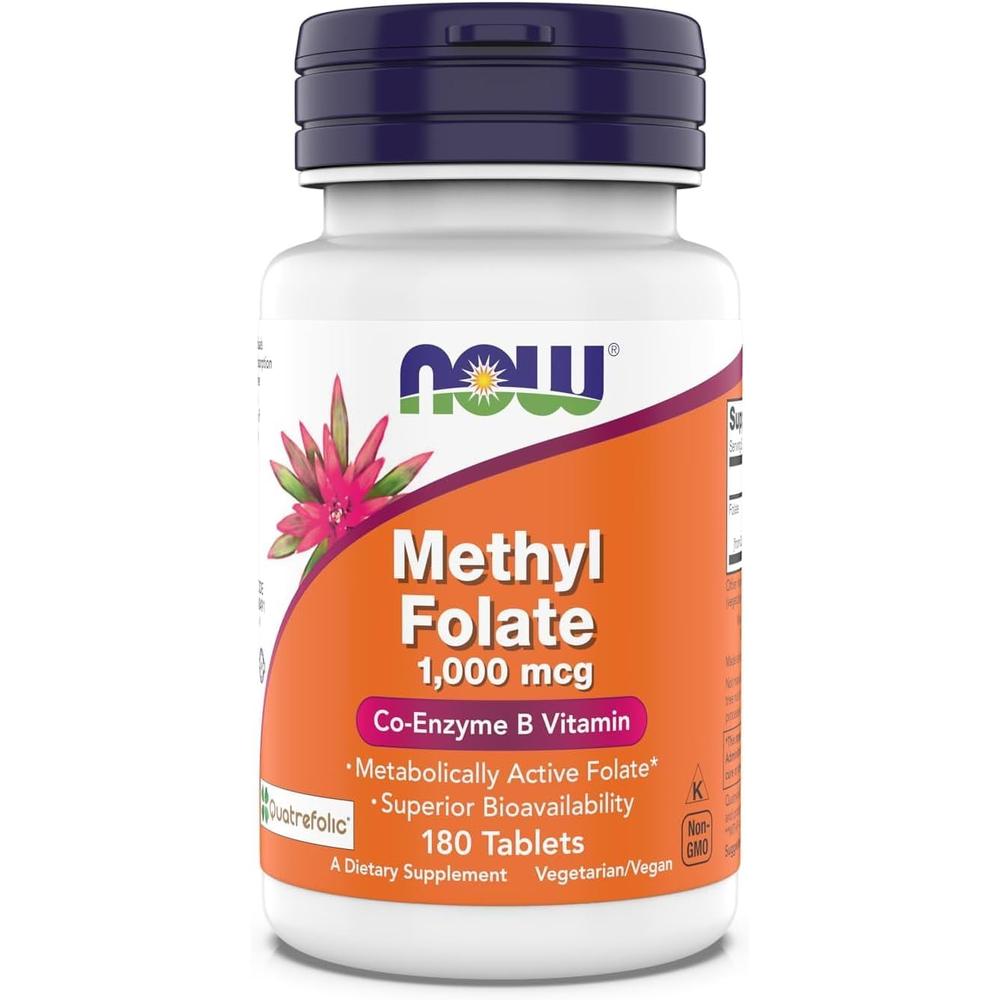 METILFOLATO NOW FOODS 1000 MCG 180 TABLETAS - 2