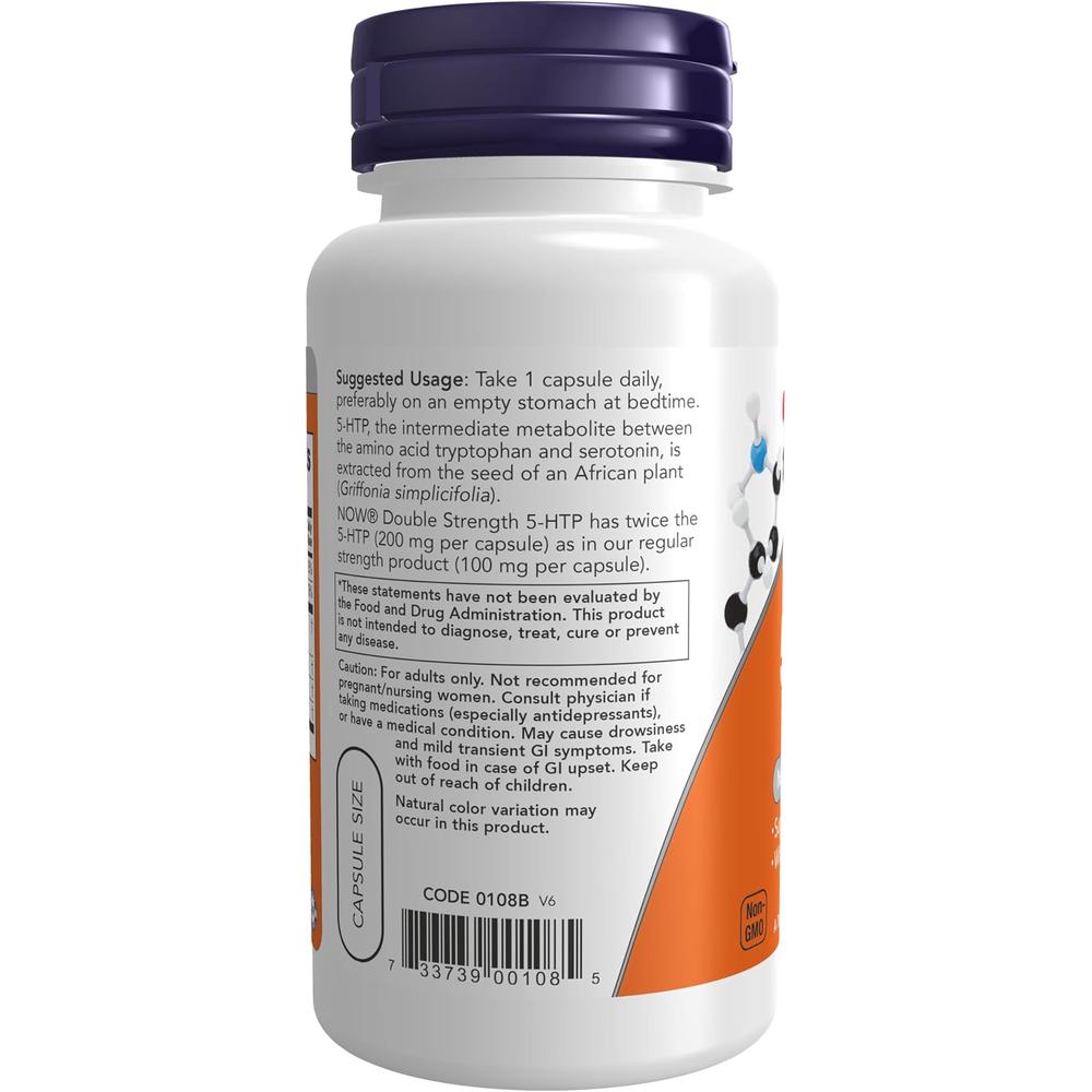 5-HTP NOW FOODS 200 MG 60 CÁPSULAS - 4