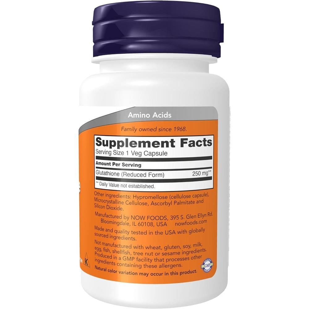 GLUTATIÓN NOW FOODS 250 MG 60 CÁPSULAS - 3