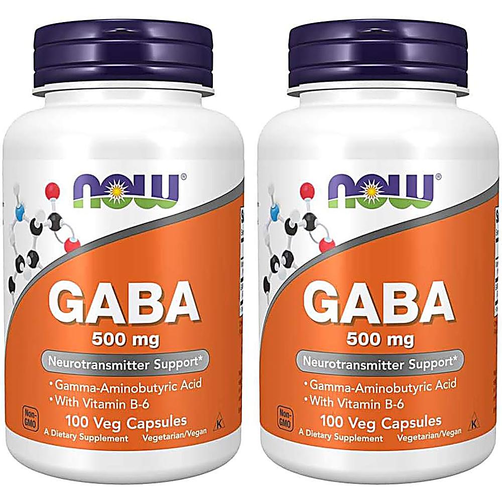 GABA NOW FOODS 500 MG 100 CÁPSULAS | PACK 2 - 2