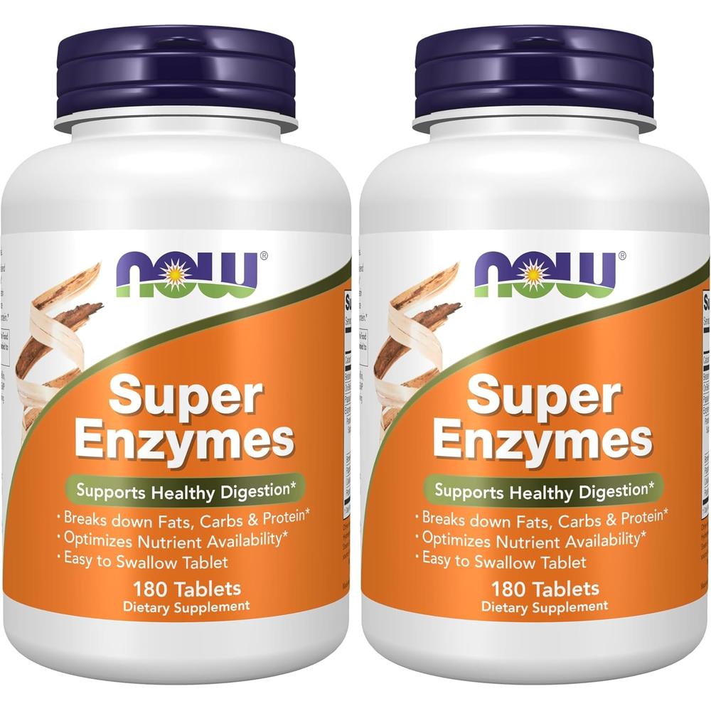 SUPER ENZYMES NOW FOODS 180 TABLETAS | PACK 2 - 1