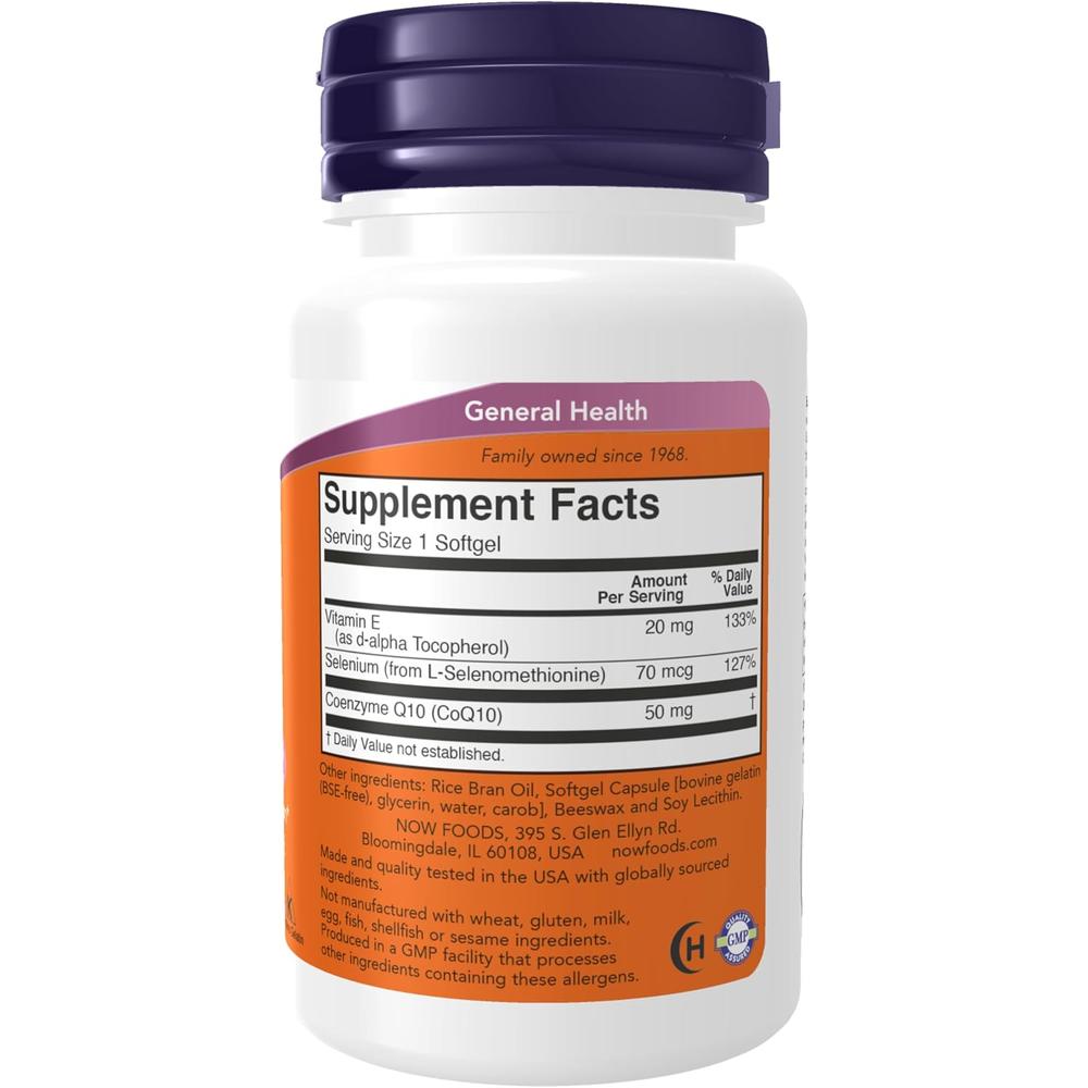 COQ10 NOW FOODS 50 MG 50 CÁPSULAS BLANDAS - 3
