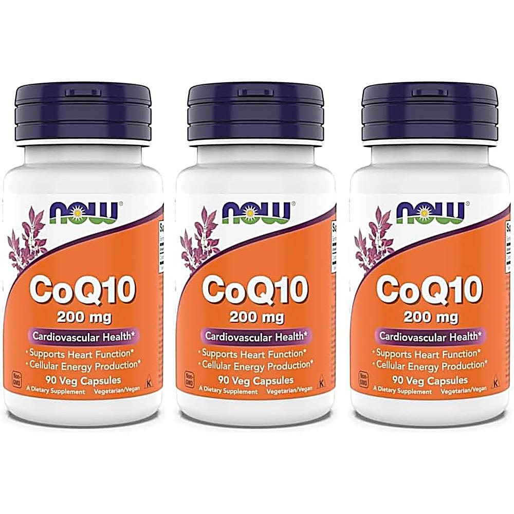COQ10 NOW FOODS 200 MG 90 CÁPSULAS | PACK 3 - 1
