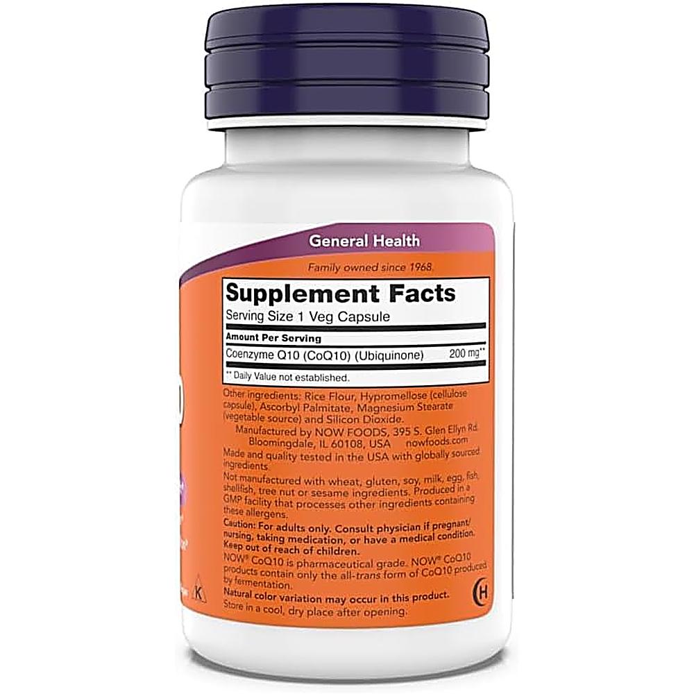 COQ10 NOW FOODS 200 MG 90 CÁPSULAS | PACK 3 - 3