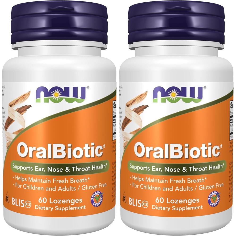 ORALBIOTIC NOW FOODS 60 PASTILLAS | PACK 2 - 2