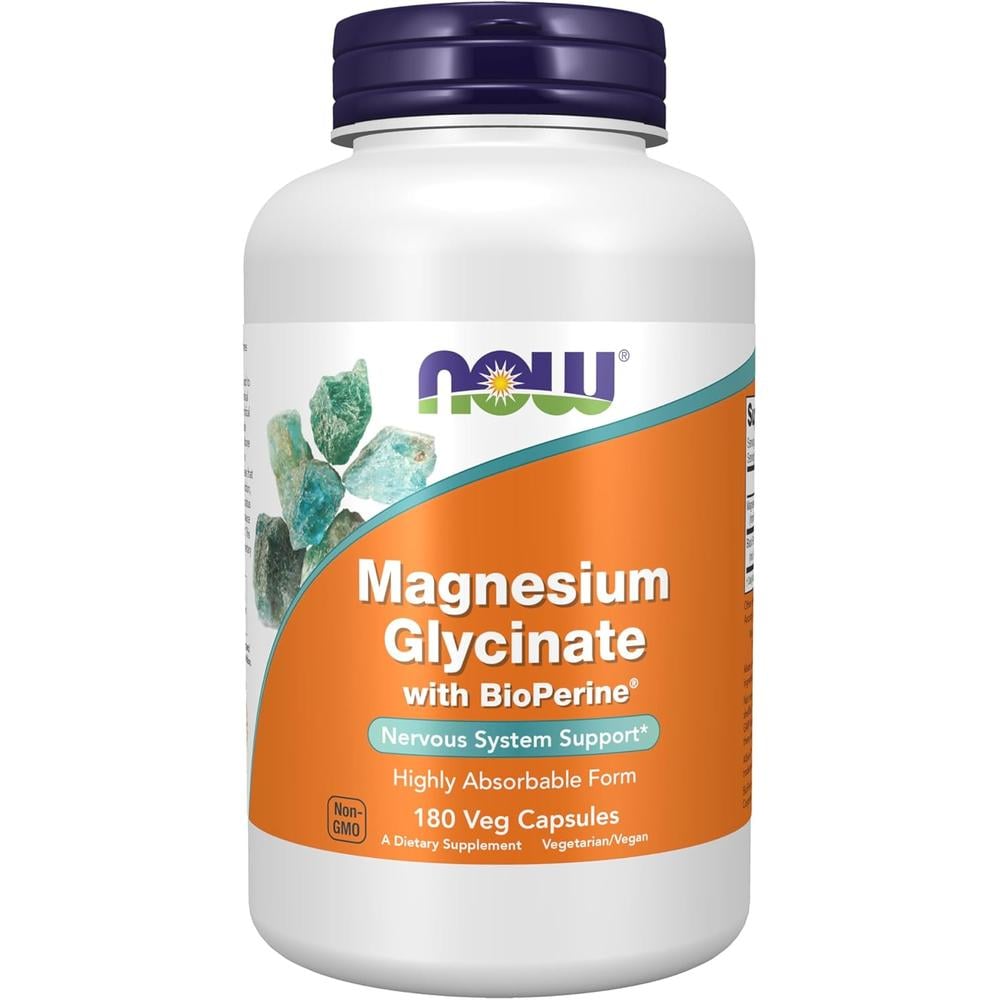 GLICINATO DE MAGNESIO NOW FOODS CON BIOPERINE 180 CÁPSULAS - 2
