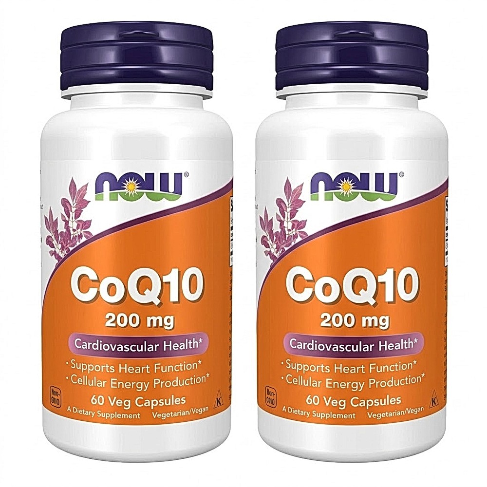 COQ10 NOW FOODS 200 MG 60 CÁPSULAS | PACK 2 - 1