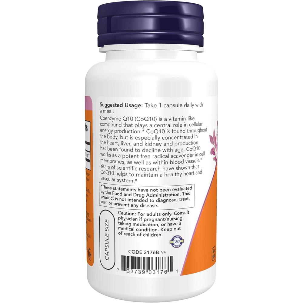 COQ10 NOW FOODS 200 MG 60 CÁPSULAS | PACK 2 - 4