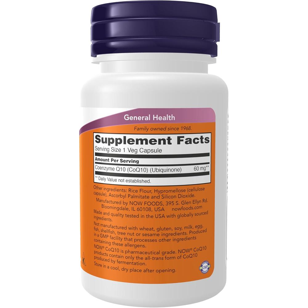 COQ10 NOW FOODS 60 MG 60 CÁPSULAS - 3