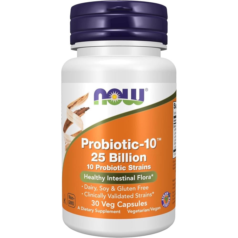 PROBIOTIC-10 NOW FOODS 25 BILLONES UFC 10 CEPAS 30 CÁPSULAS - 1