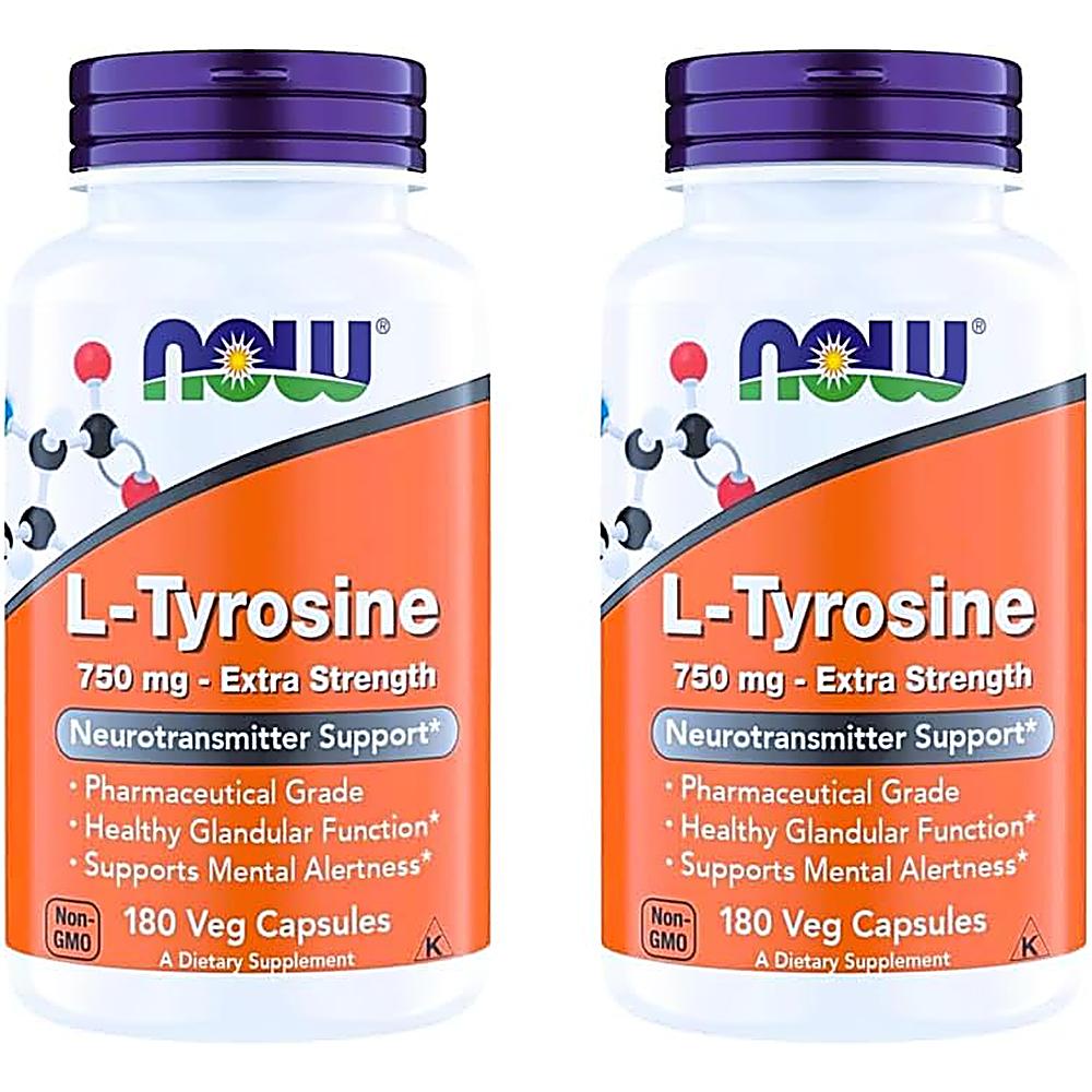 L-TIROSINA NOW FOODS 750 MG 180 CÁPSULAS | PACK 2 - 1