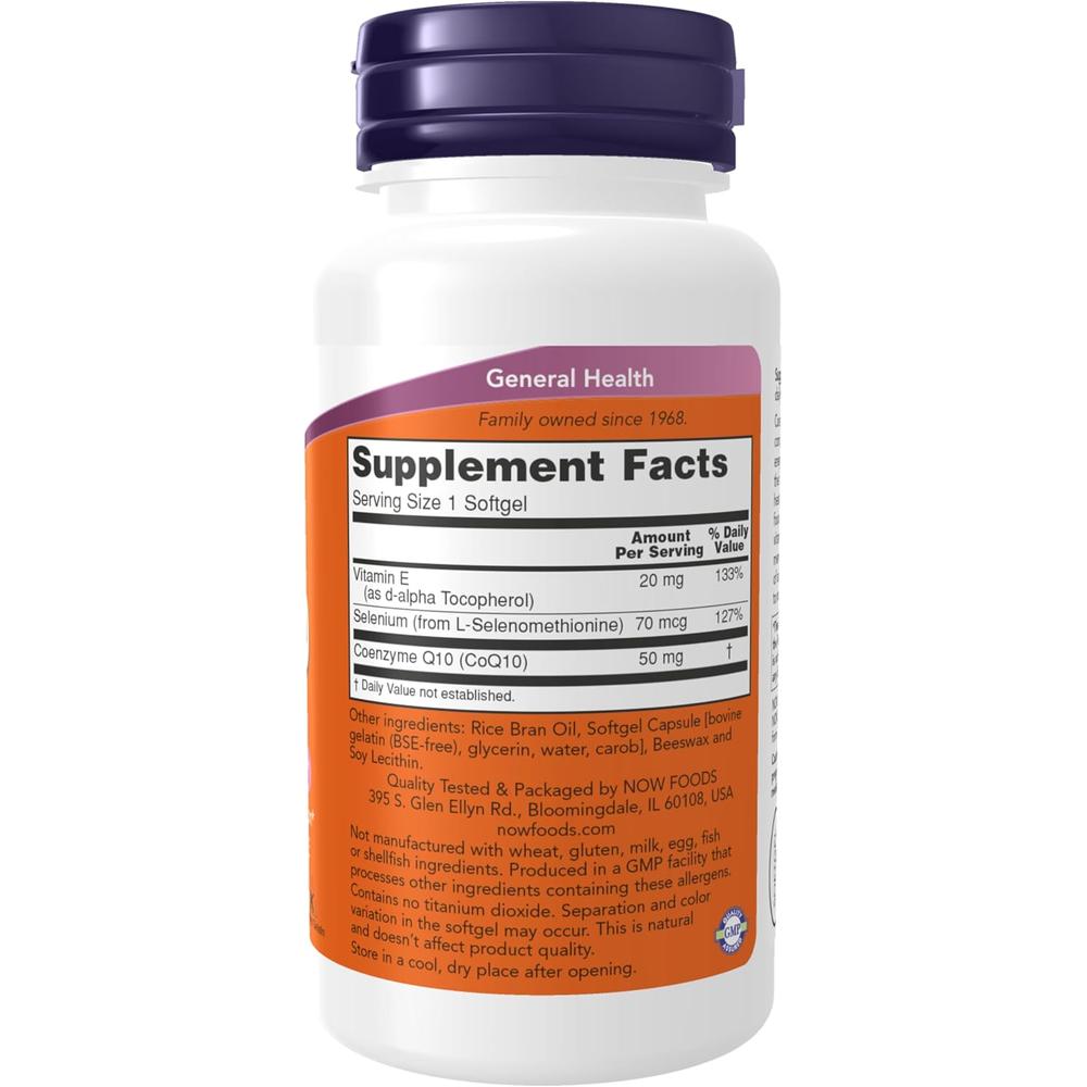 COQ10 NOW FOODS 50 MG 100 CÁPSULAS BLANDAS - 3