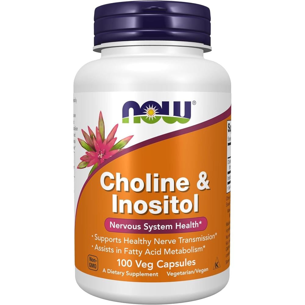 COLINA + INOSITOL NOW FOODS 500 MG 100 CÁPSULAS - 1