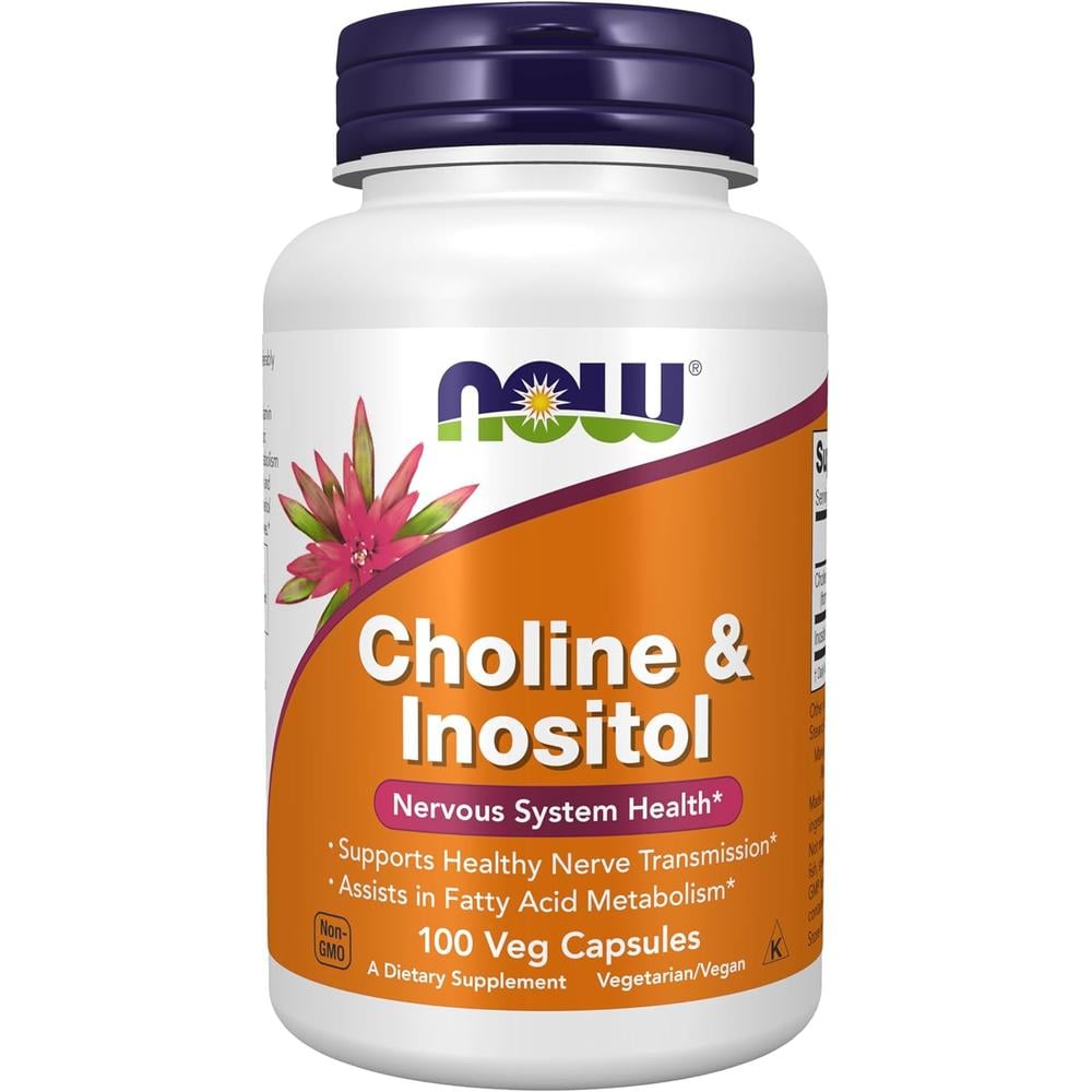 COLINA + INOSITOL NOW FOODS 500 MG 100 CÁPSULAS - 2