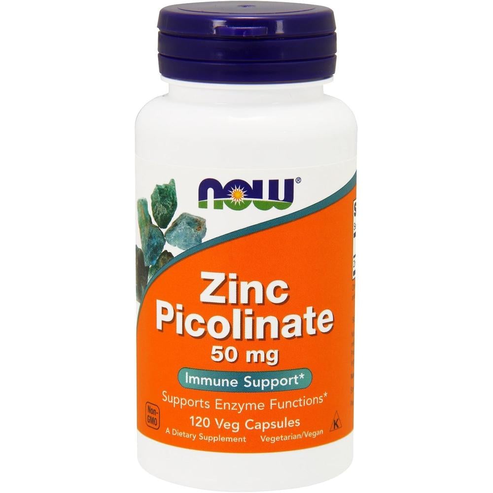 PICOLINATO DE ZINC NOW FOODS 50 MG 120 CÁPSULAS | PACK 3 - 3