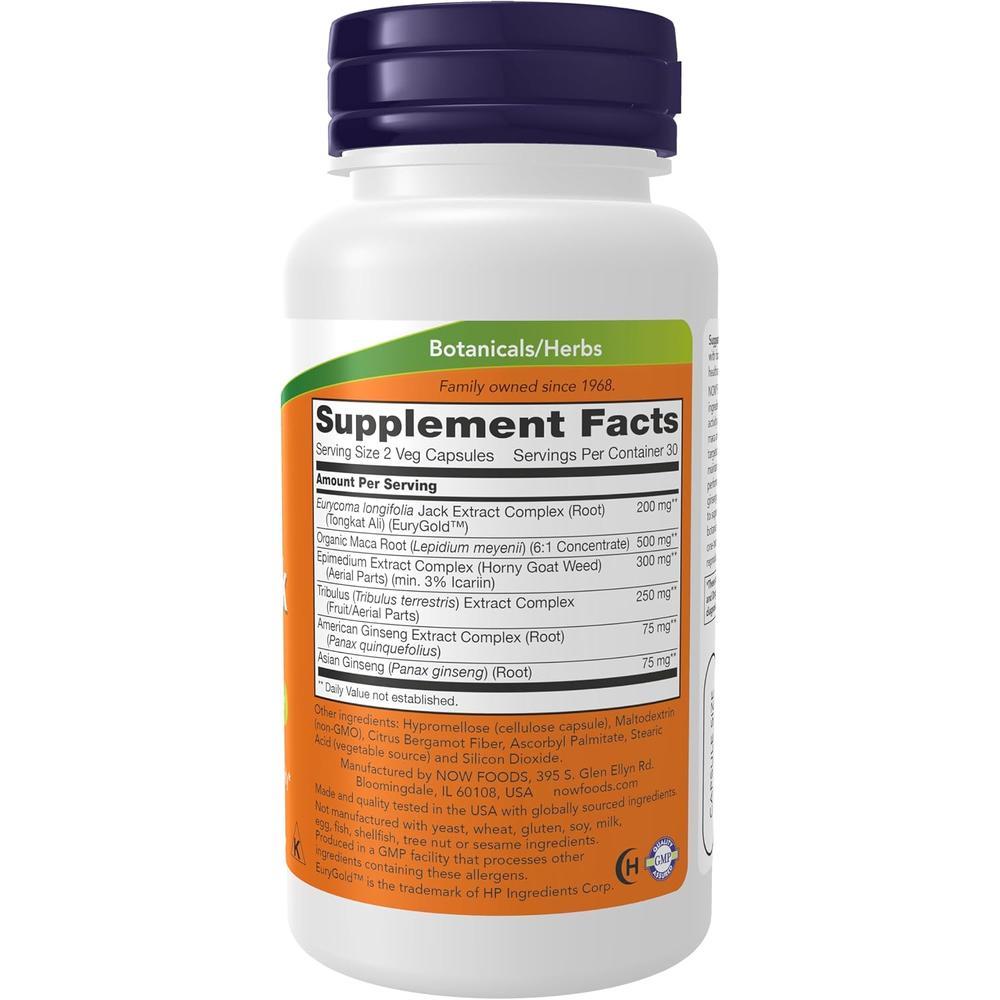 TESTOJACK 200 NOW FOODS 60 CÁPSULAS - 3