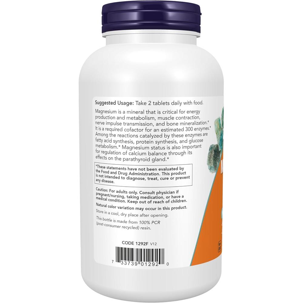 CITRATO DE MAGNESIO NOW FOODS 200 MG 250 TABLETAS - 4