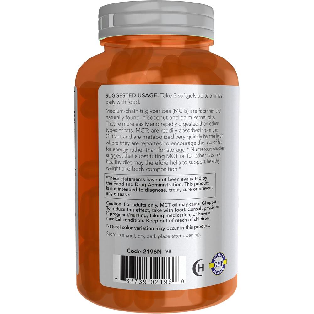 ACEITE MCT NOW SPORTS 1000 MG 150 CÁPSULAS BLANDAS - 4