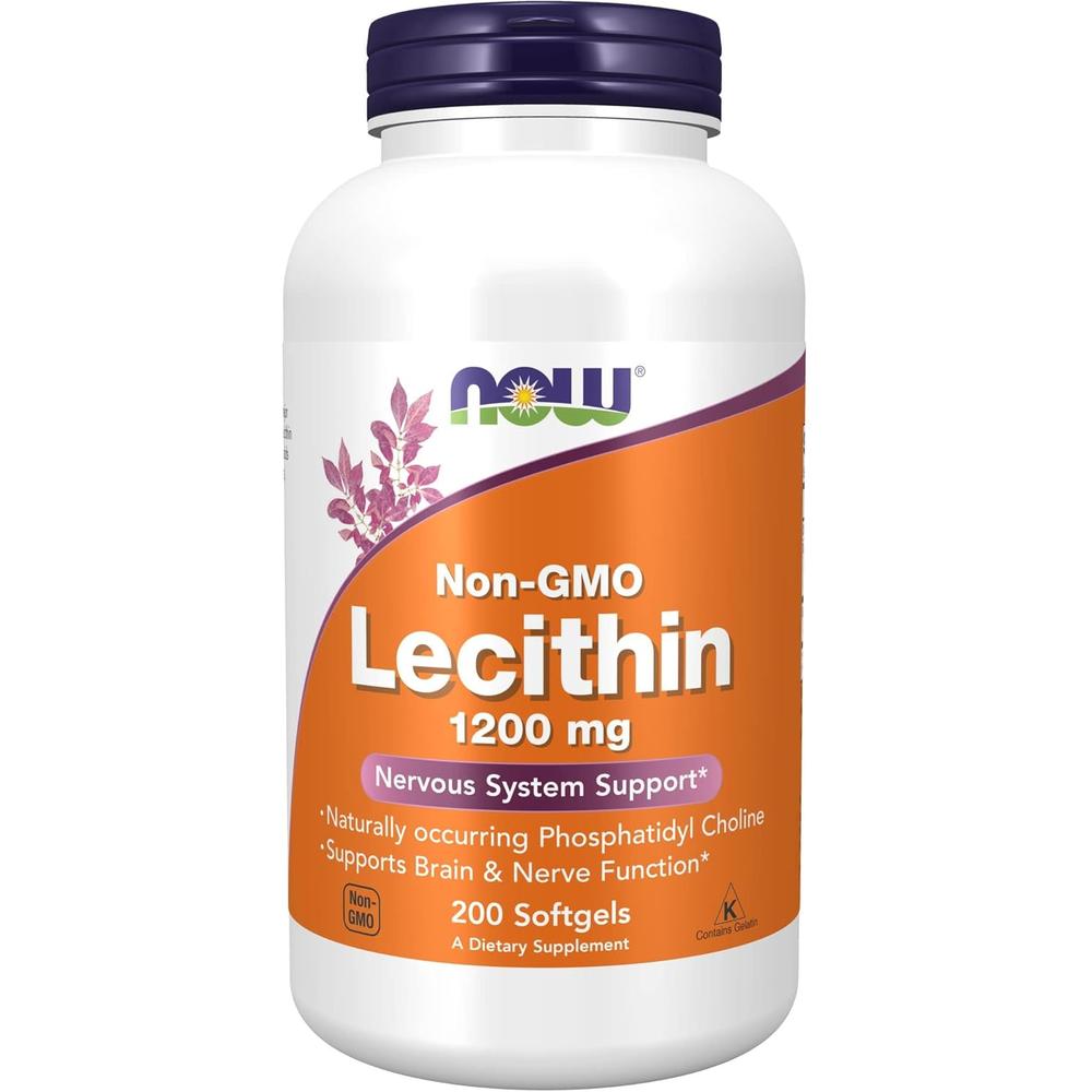 LECITINA NOW FOODS 1200 MG 200 CÁPSULAS BLANDAS - 2