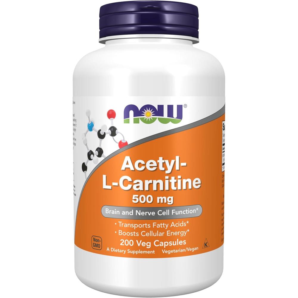 ACETIL L-CARNITINA NOW FOODS 500 MG 200 CÁPSULAS - 2