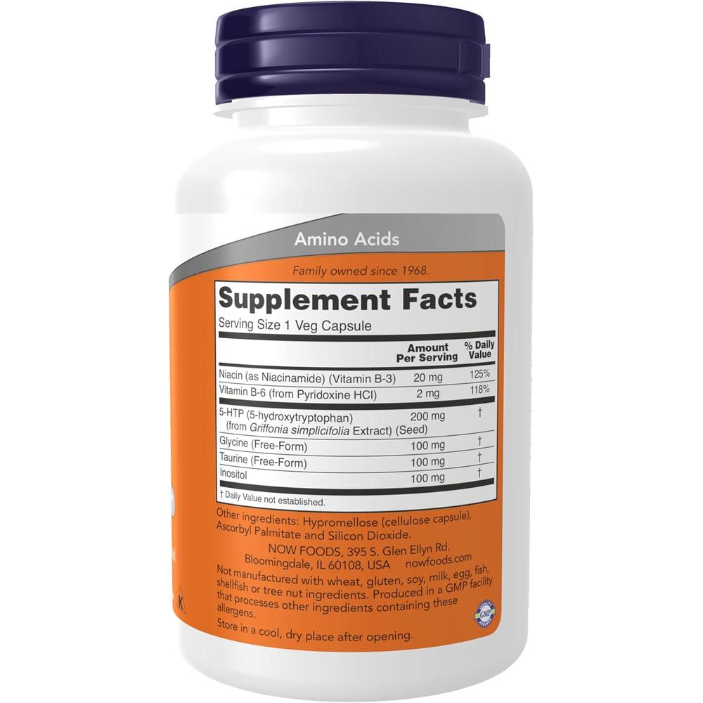 5-HTP NOW FOODS 200 MG 120 CÁPSULAS - 3