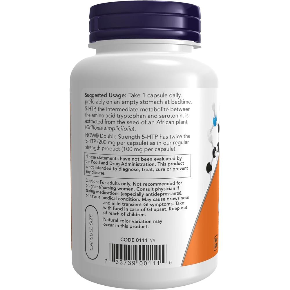5-HTP NOW FOODS 200 MG 120 CÁPSULAS - 4