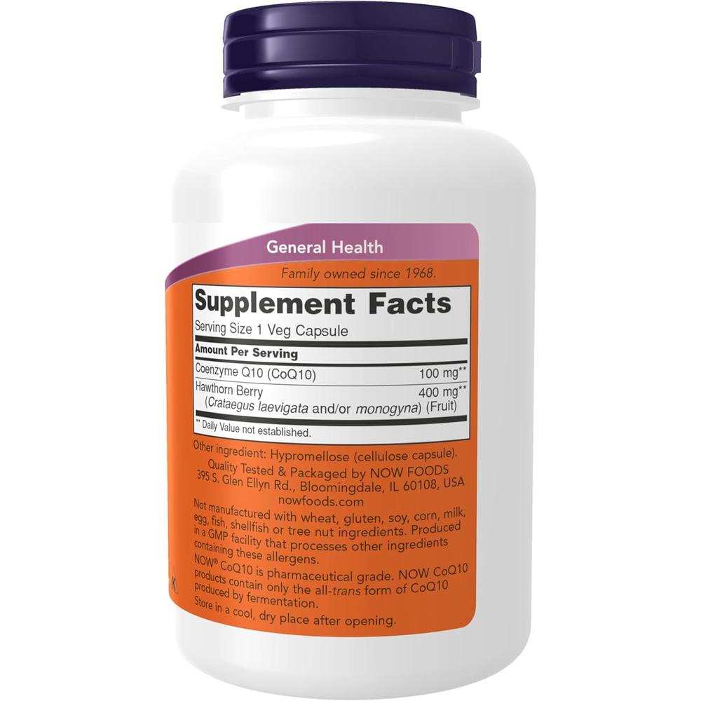 COQ10 NOW FOODS 100 MG 180 CÁPSULAS - 4