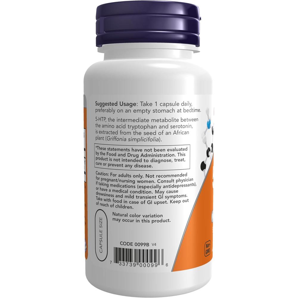 5-HTP NOW FOODS 50 MG 90 CÁPSULAS VEGETALES - 4