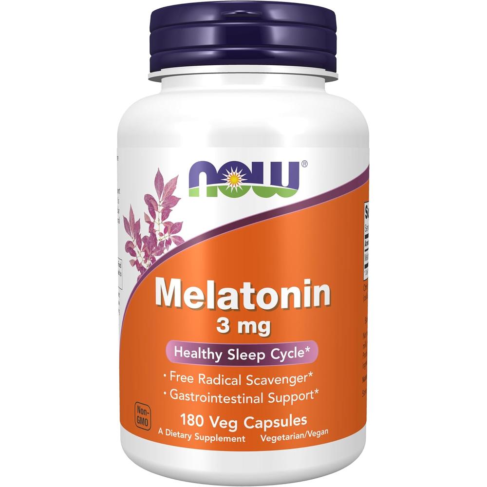 MELATONINA NOW FOODS 3 MG 180 CÁPSULAS - 1
