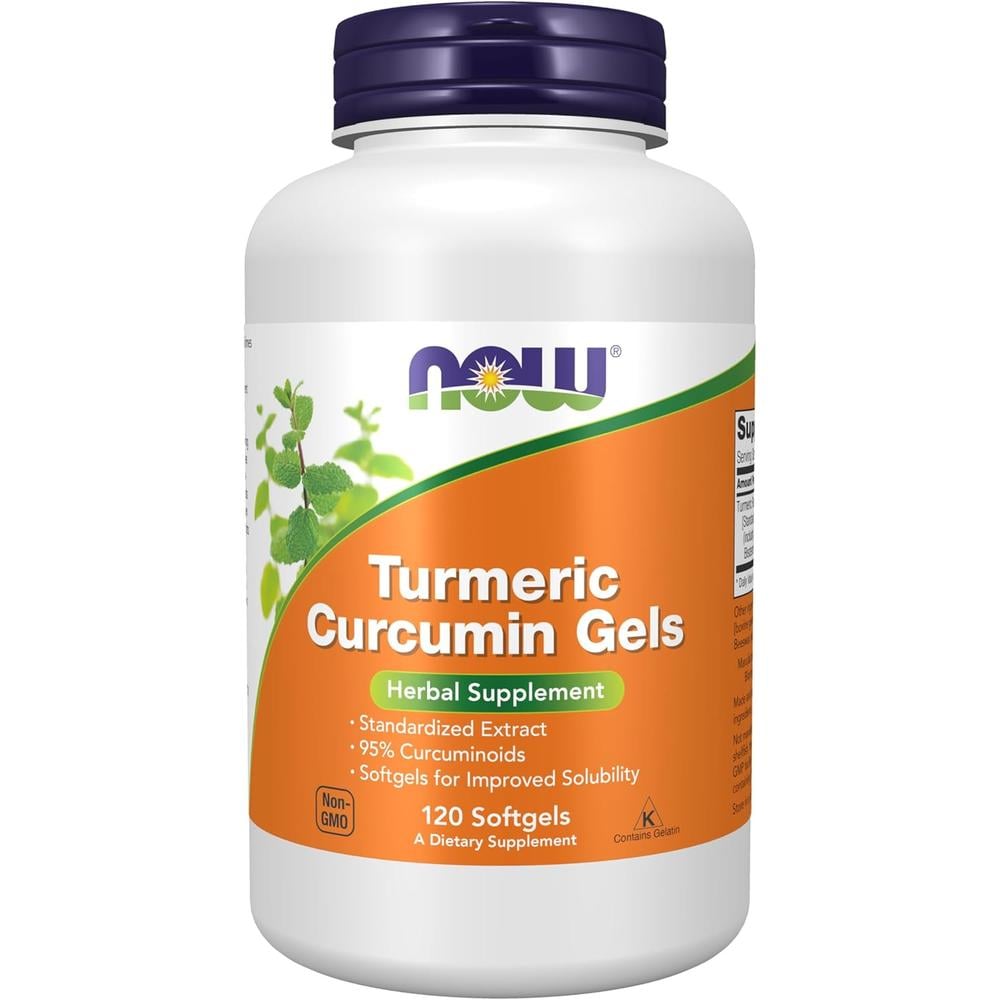 CÚRCUMA CURCUMINA NOW FOODS 95% CURCUMINOIDES 120 CÁPSULAS BLANDAS - 1