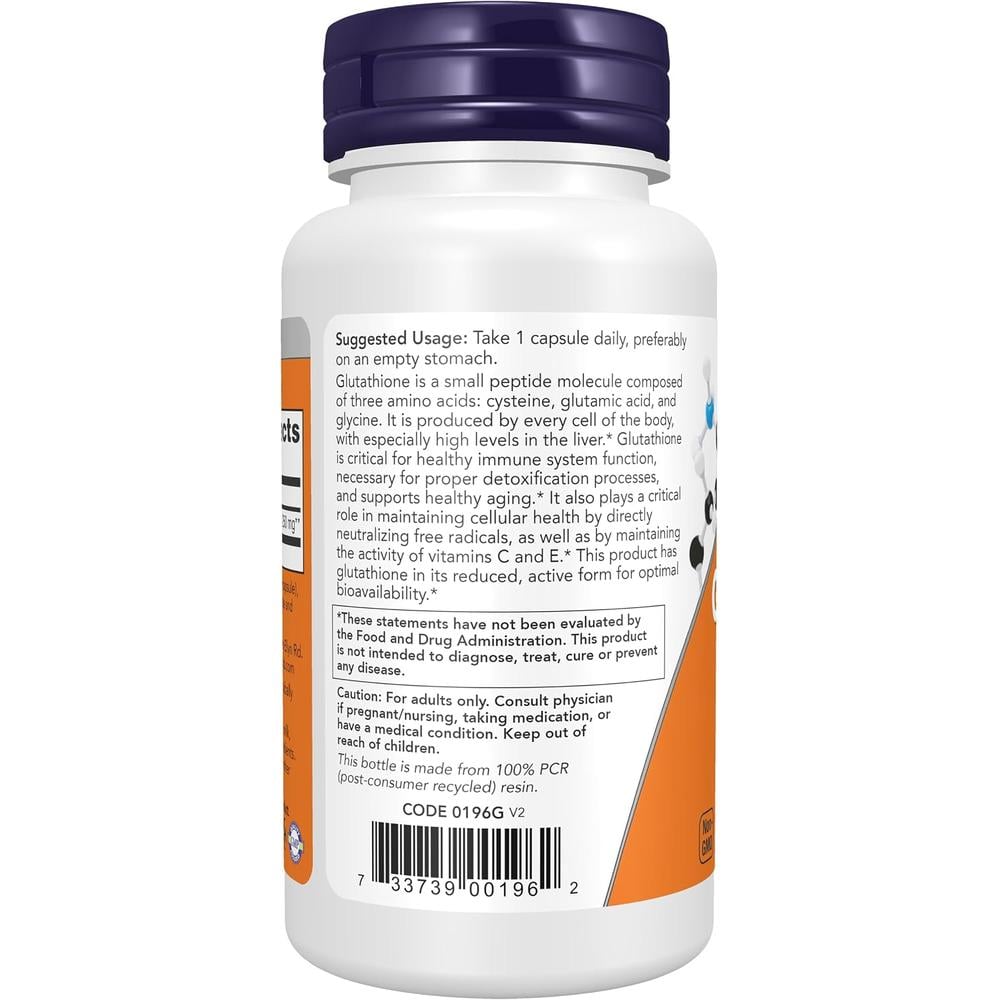 GLUTATIÓN NOW FOODS 250 MG 120 CÁPSULAS - 4