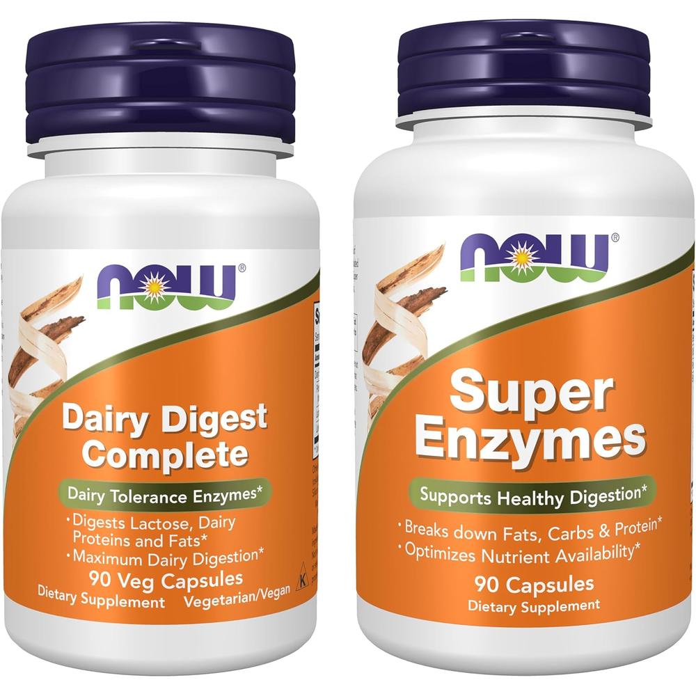 ENZIMAS DIGESTIVAS + DAIRY DIGEST NOW FOODS | SET 2 - 1