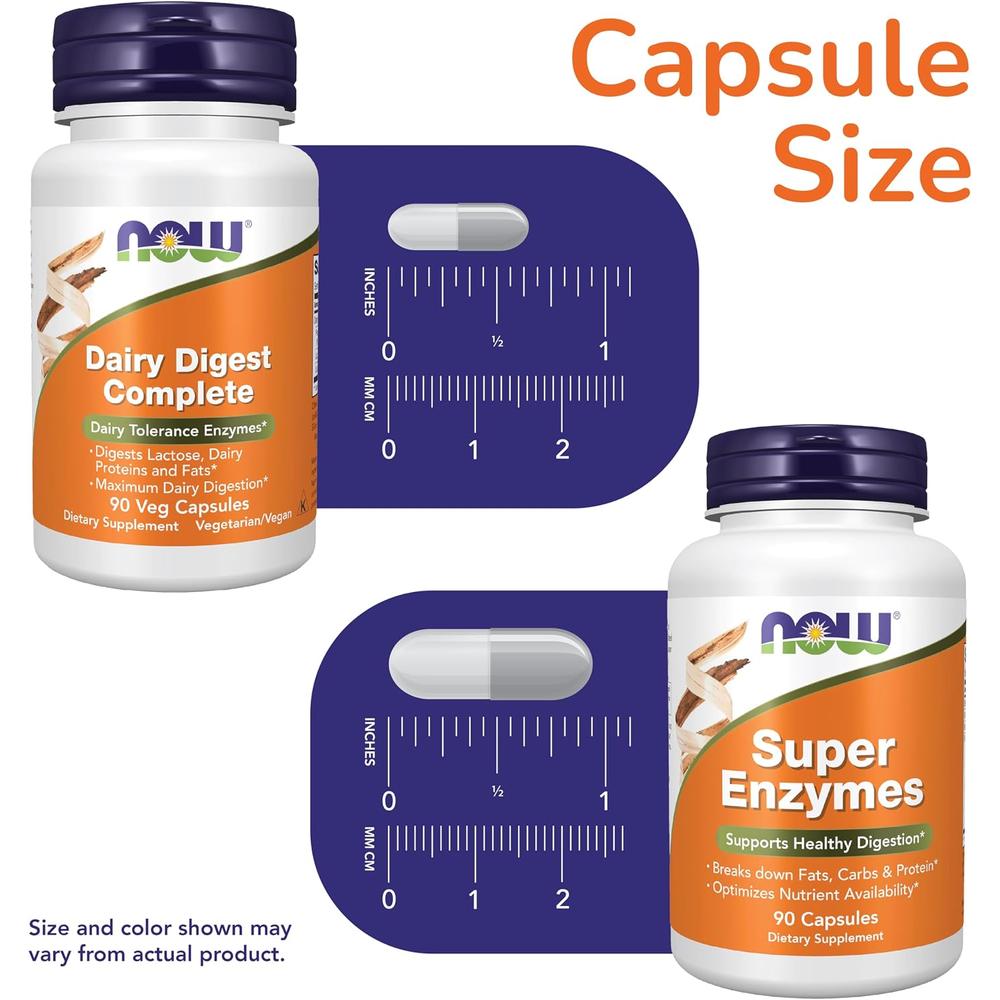 ENZIMAS DIGESTIVAS + DAIRY DIGEST NOW FOODS | SET 2 - 4