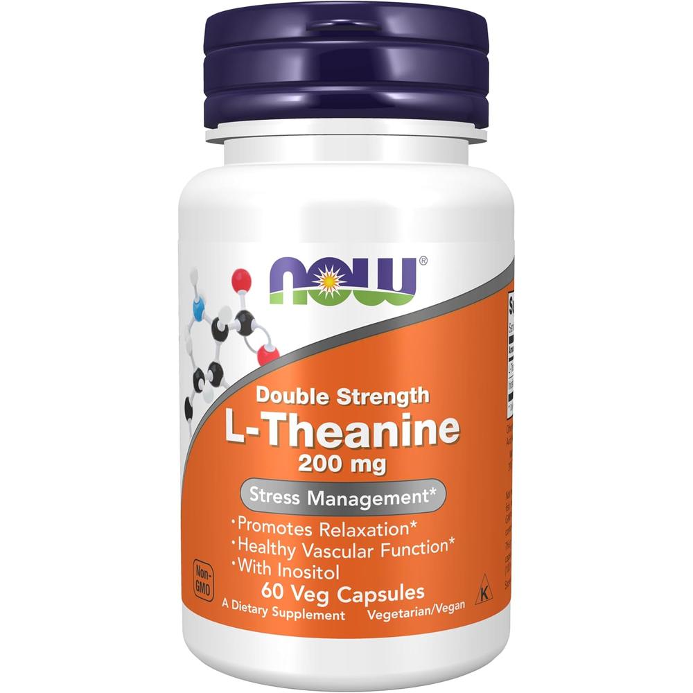 L-TEANINA NOW FOODS 200 MG CON INOSITOL 60 CÁPSULAS VEGETALES - 2