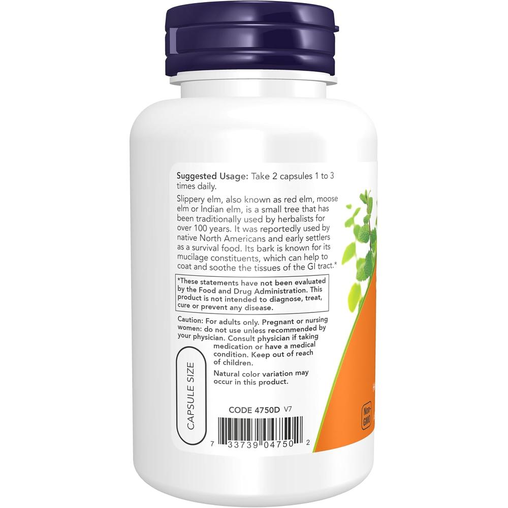 OLMO RESBALADIZO NOW FOODS 400 MG 100 CÁPSULAS | PACK 2 - 4