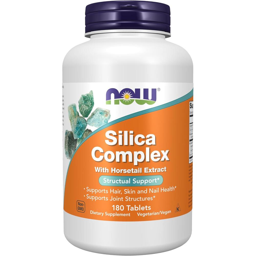 SÍLICE NOW FOODS COMPLEX CON EXTRACTO DE COLA DE CABALLO 180 TABLETAS - 1