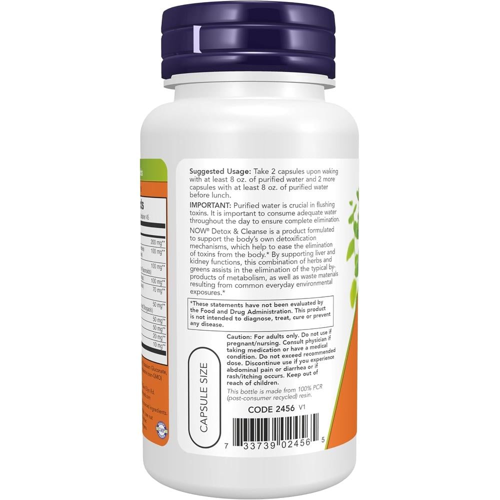 DETOX Y CLEANSE NOW FOODS 90 CÁPSULAS - 4