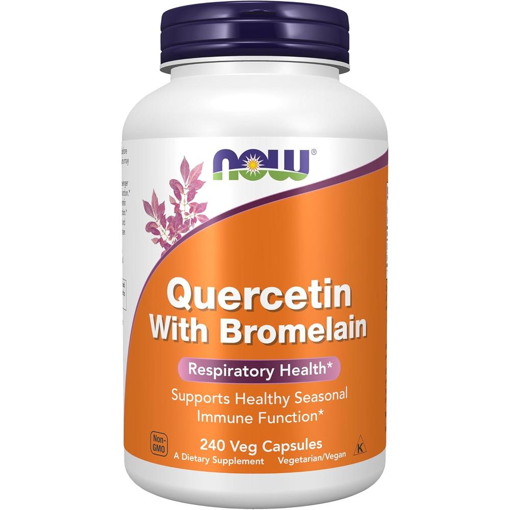 QUERCETINA + BROMELINA NOW FOODS 240 CÁPSULAS - 1