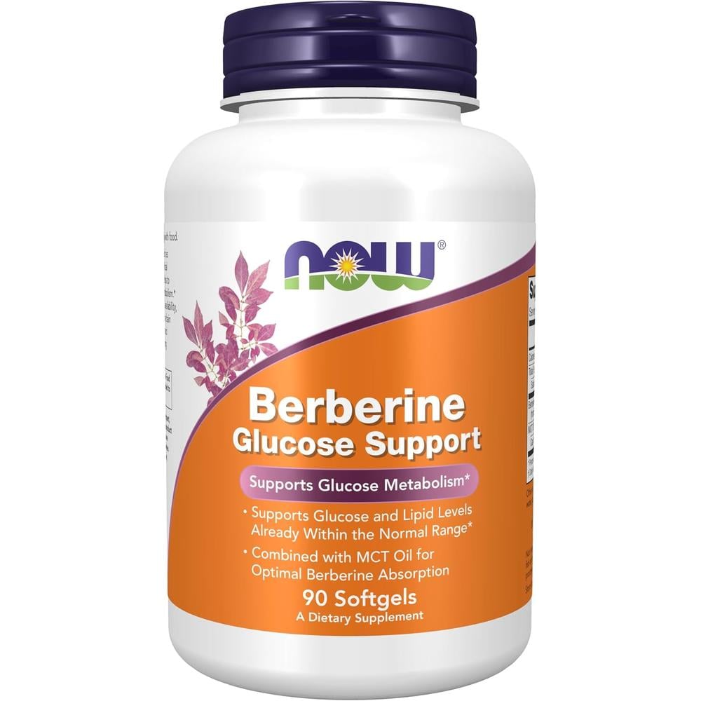 BERBERINA NOW FOODS GLUCOSE SUPPORT CON ACEITE MCT 90 CÁPSULAS BLANDAS - 2