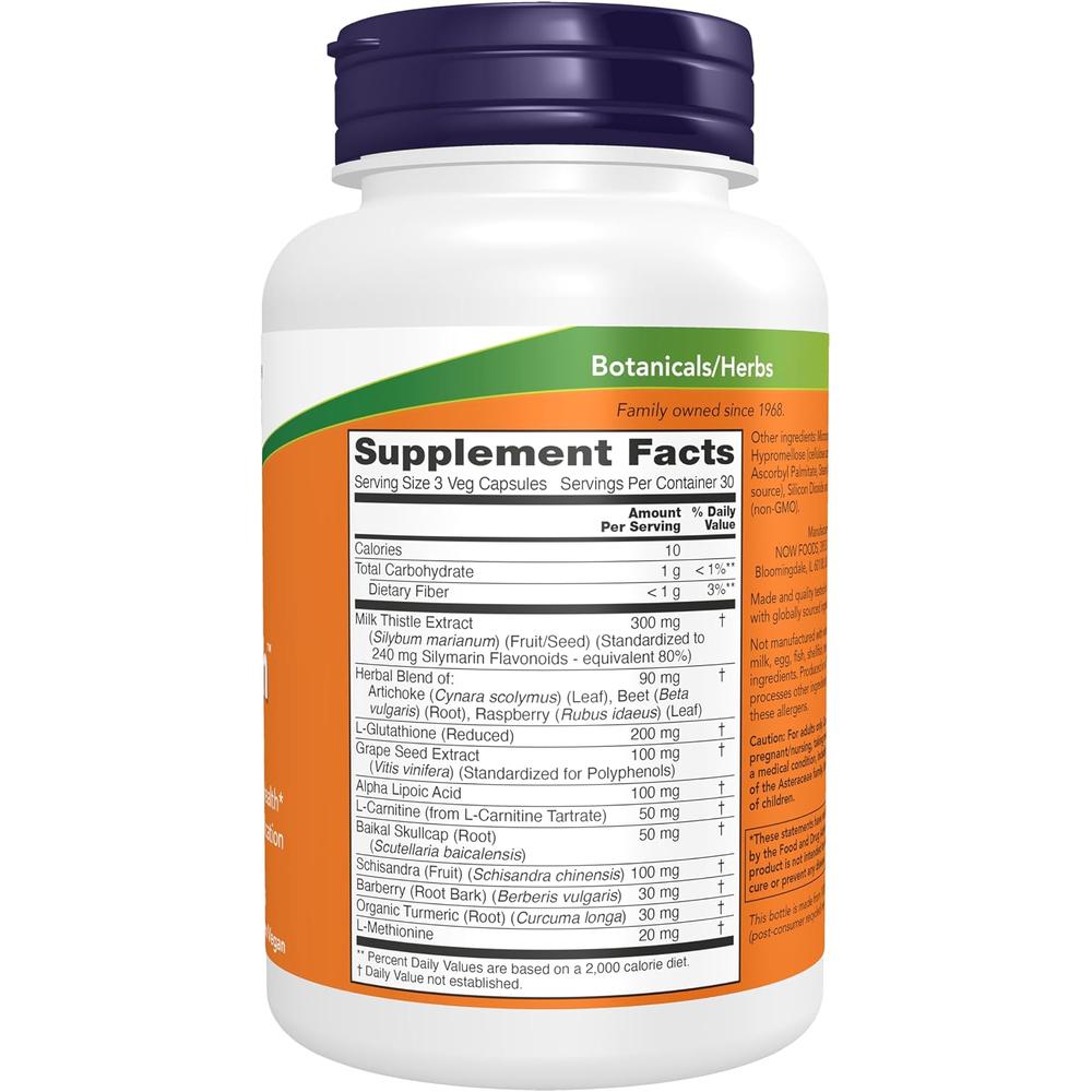 LIVER REFRESH NOW FOODS CON CARDO MARIANO 90 CÁPSULAS - 3