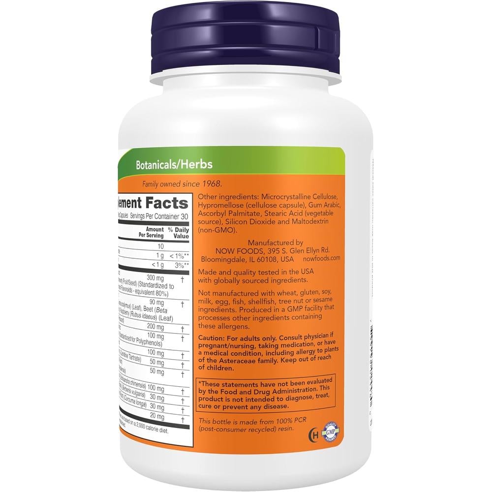 LIVER REFRESH NOW FOODS CON CARDO MARIANO 90 CÁPSULAS - 4