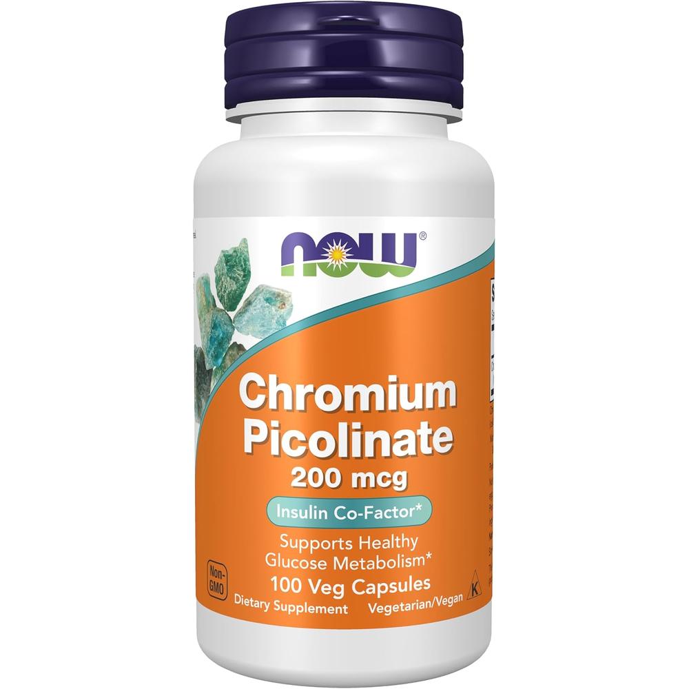PICOLINATO DE CROMO NOW FOODS 200 MCG 100 CÁPSULAS - 2
