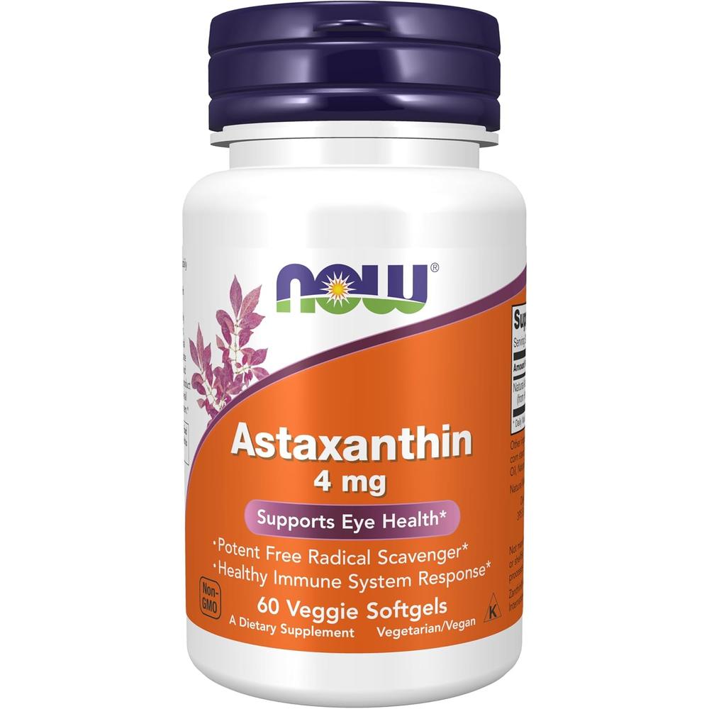 ASTAXANTINA NOW FOODS 4 MG 60 CÁPSULAS BLANDAS - 1