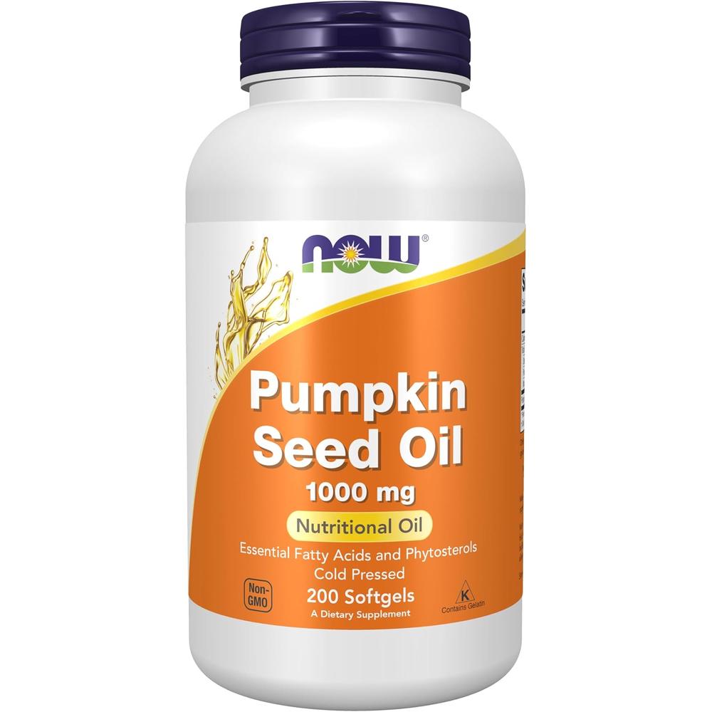 ACEITE DE SEMILLA DE CALABAZA NOW FOODS 1000 MG 200 CÁPSULAS BLANDAS - 2