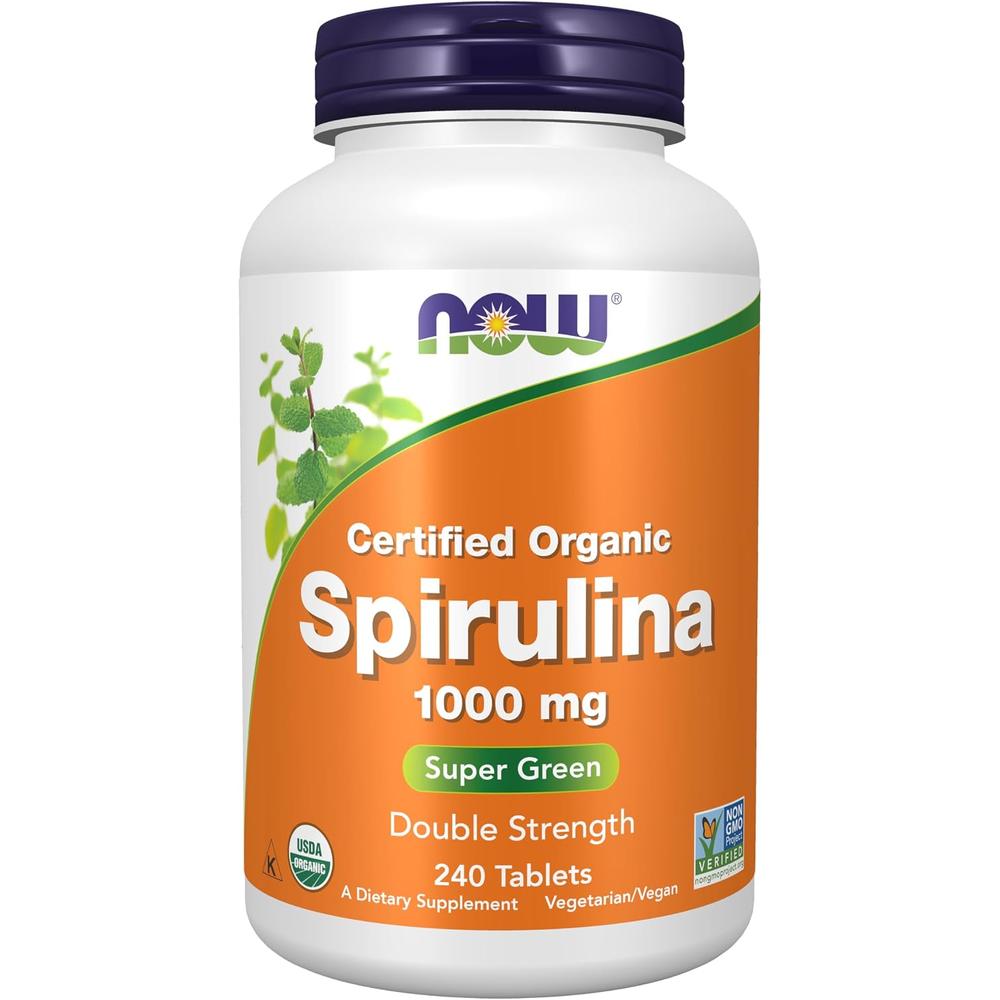 ESPIRULINA ORGÁNICA NOW FOODS 1000 MG 240 TABLETAS - 2