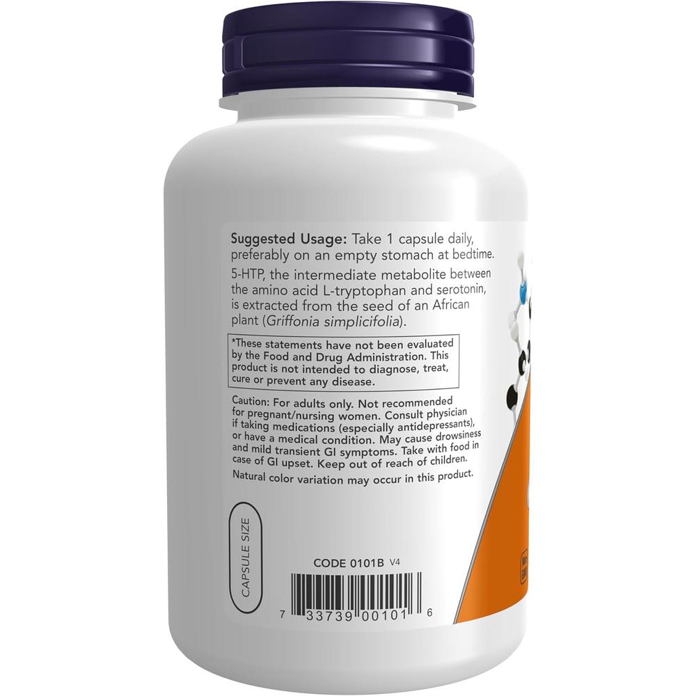 5-HTP NOW FOODS 50 MG 180 CÁPSULAS - 4
